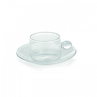 Zafferano Bilia glass Tea cup with small plate - Buy now on ShopDecor - Discover the best products by ZAFFERANO design