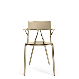 Kartell A.I. metallized chair for indoor use Kartell Bronze OA - Buy now on ShopDecor - Discover the best products by KARTELL design