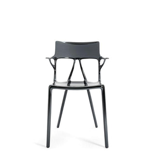 Kartell A.I. metallized chair for indoor use Kartell Titanium OY - Buy now on ShopDecor - Discover the best products by KARTELL design