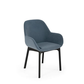 Kartell Clap armchair in Aquaclean fabric with black structure - Buy now on ShopDecor - Discover the best products by KARTELL design