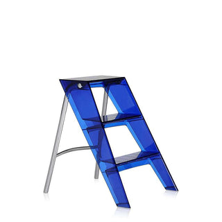 Kartell Upper folding step ladder with chromed steel structure Kartell Cobalt 2T - Buy now on ShopDecor - Discover the best products by KARTELL design