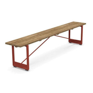 Magis Brut bench with structure 220x35 cm. Magis Red 5143 - Buy now on ShopDecor - Discover the best products by MAGIS design