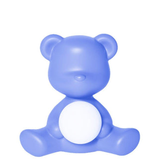 Qeeboo Teddy Girl LED table lamp in polyethylene Qeeboo Light blue - Buy now on ShopDecor - Discover the best products by QEEBOO design