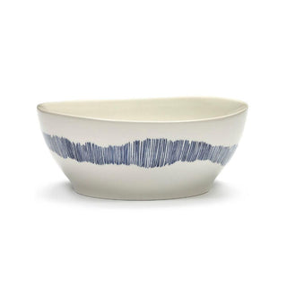 Serax Feast bowl diam. 18 cm. white swirl - stripes blue - Buy now on ShopDecor - Discover the best products by SERAX design