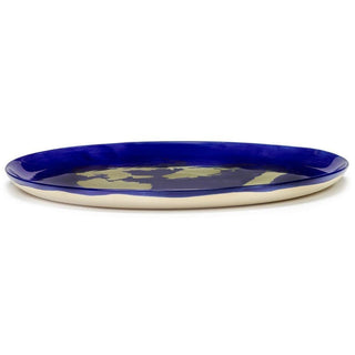 Serax Feast serving plate diam. 35 cm. lapis lazuli - pepper gold - Buy now on ShopDecor - Discover the best products by SERAX design